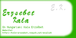 erzsebet kala business card